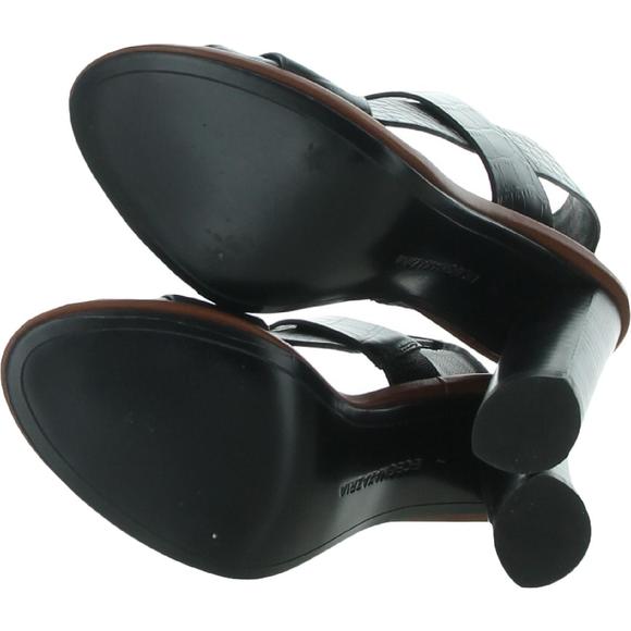 BCBG Max Azria Viola Women's Leather Embossed Snake Print Slingback Sandals Used - Picture 2 of 4